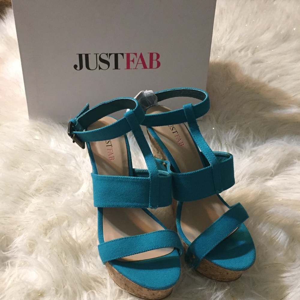 Just Fab Teal Wedges